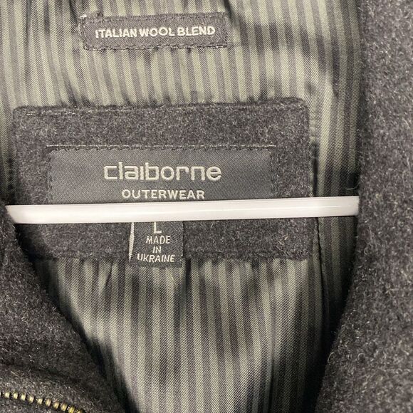 Liz Claiborne Italian Wool Blend Classic Zip Up Jacket Size Large - Picture 8 of 13